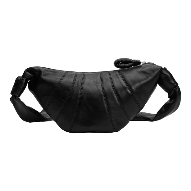 Lemaire Croissant Series Sheepskin Croissant Bag Crossbody Bag Shoulder Bag Unisex Black-6