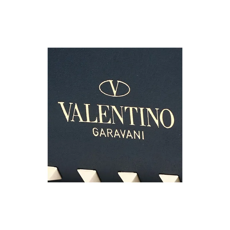 Valentino Leather Clutch Women's Navy-6