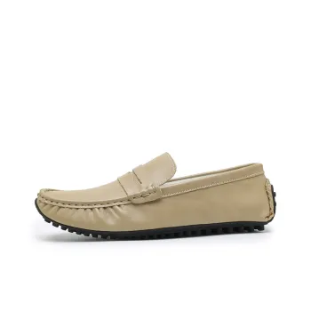 Abango Gommino Loafers Unisex Black/Beige/Red