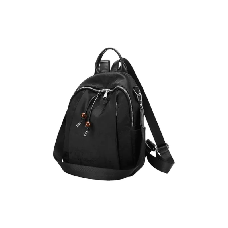 ST&SAT Fabric Backpack Large Size Women's Elegant Black/Dreamy Silver-3