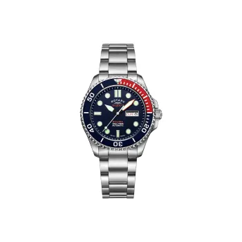 ROTARY Wrist Watch Mechanical Movement Stainless Steel Watchband 42mm Green Dial Men's Watches