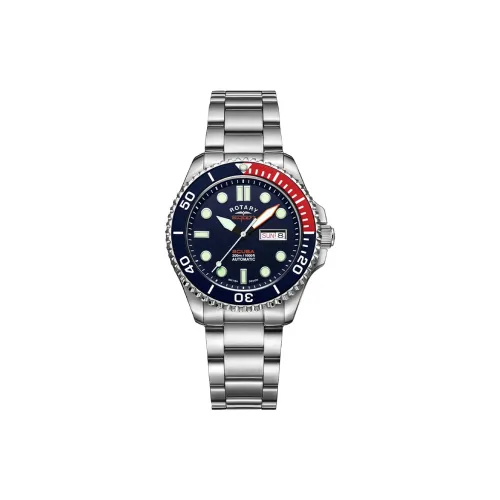 ROTARY Wrist Watch Mechanical Movement Stainless Steel Watchband 42mm Green Dial Men's Watches
