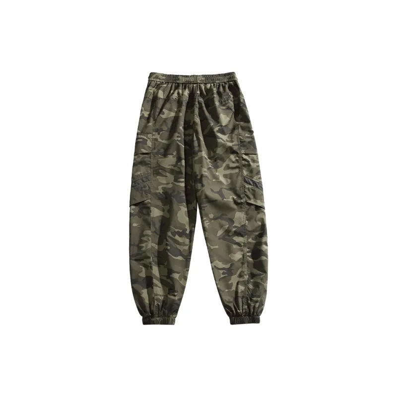 Jeep Elastic Cuff Loose Fit Workwear Sweatpants Casual Windbreaker Pants Unisex-15