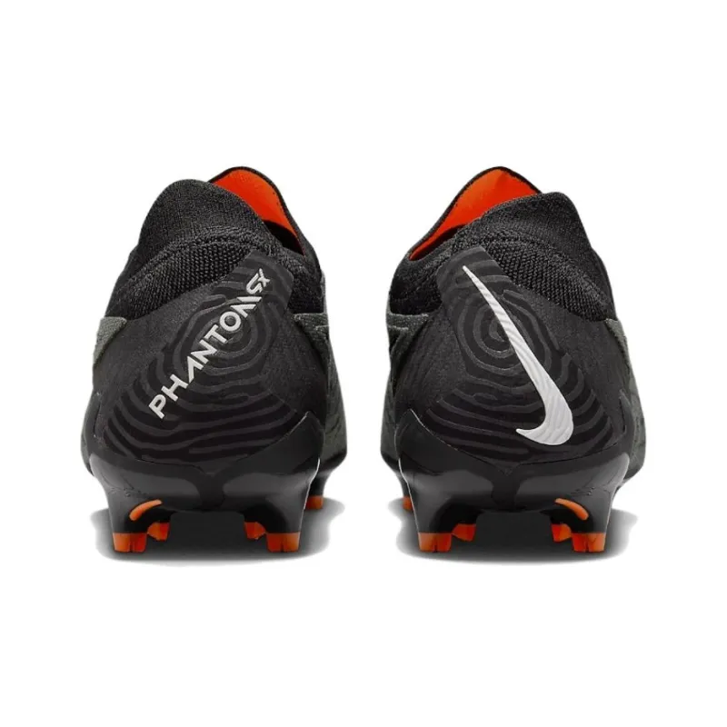 Nike Gripknit Phantom Gx Elite SG Pro Anti Clog Traction Black Dark Smoke Grey Total Orange-3