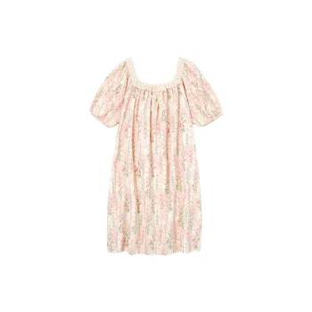 CAIHENGTONG Nightgown Women's Full Printed Flowers