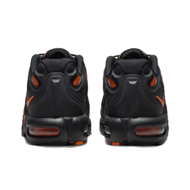 Nike Air Max Plus Anti Slip Wear Resistant Low Top Casual Running Shoes Unisex Black Orange-4