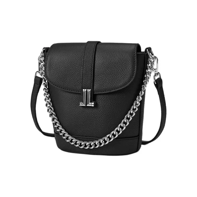 ST&SAT Top Grain Cow Leather Crossbody Bag Small Size Women's Elegant White/Elegant Black-7