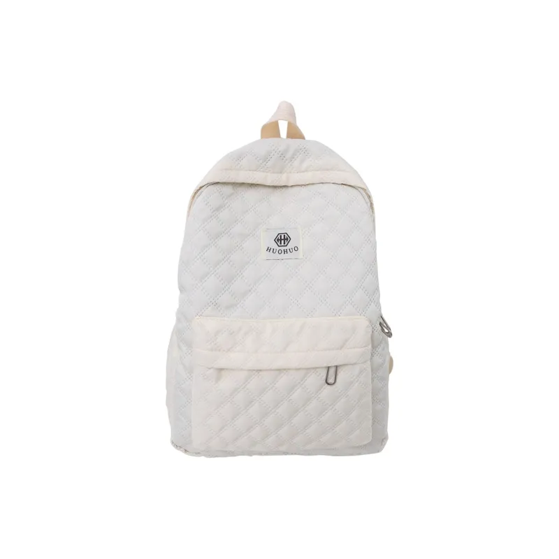 KAKAXI Nylon Backpack Unisex White/Black/Gray/Pink/Coffee/Purple-0