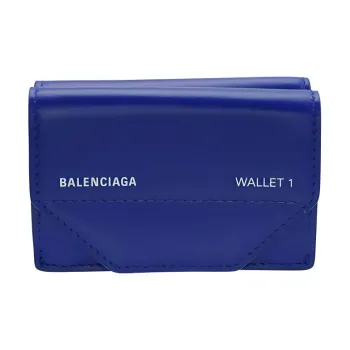 Balenciaga Leather Wallets Clutches Unisex Blue