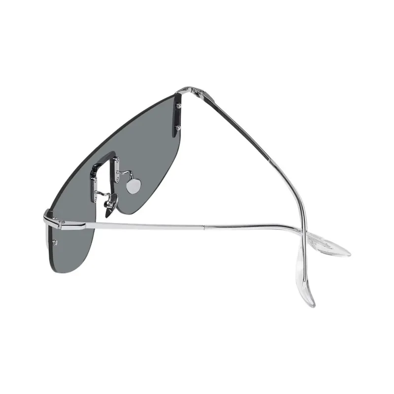 PROJEKT PRODUKT Irregular Shape Sunglasses Men's Silver-2