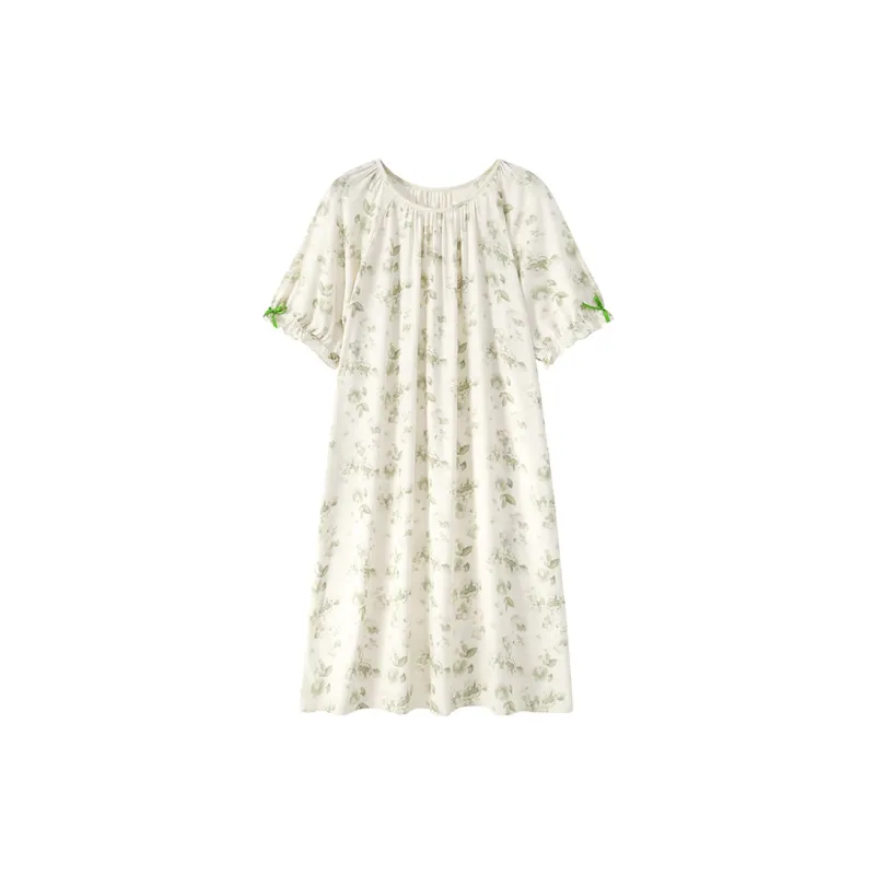 Lan Miao Nightgown Women's Light Green-0