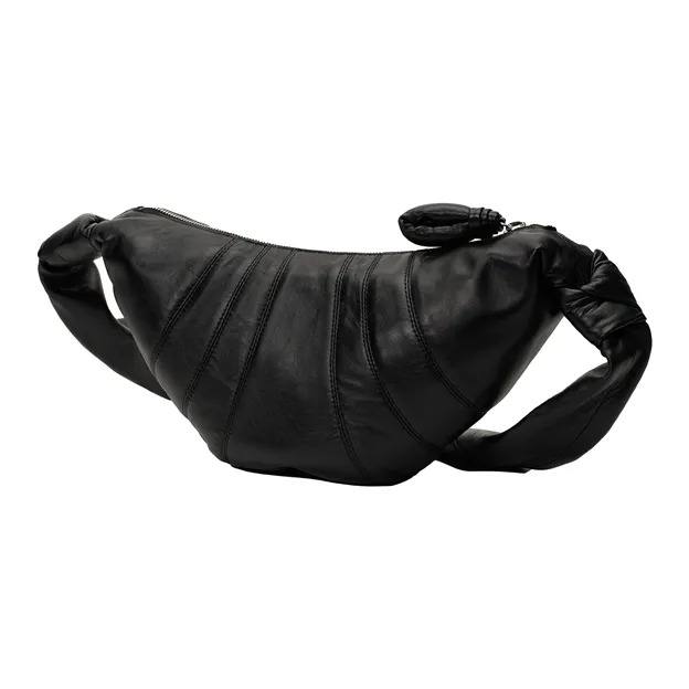 Lemaire Croissant Series Sheepskin Croissant Bag Crossbody Bag Shoulder Bag Unisex Black-5