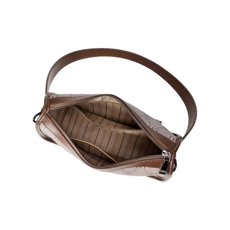 ST&SAT PVC With Synthetic Leather Crossbody Bag, Shoulder Bag Large Size Women's Coffee-3
