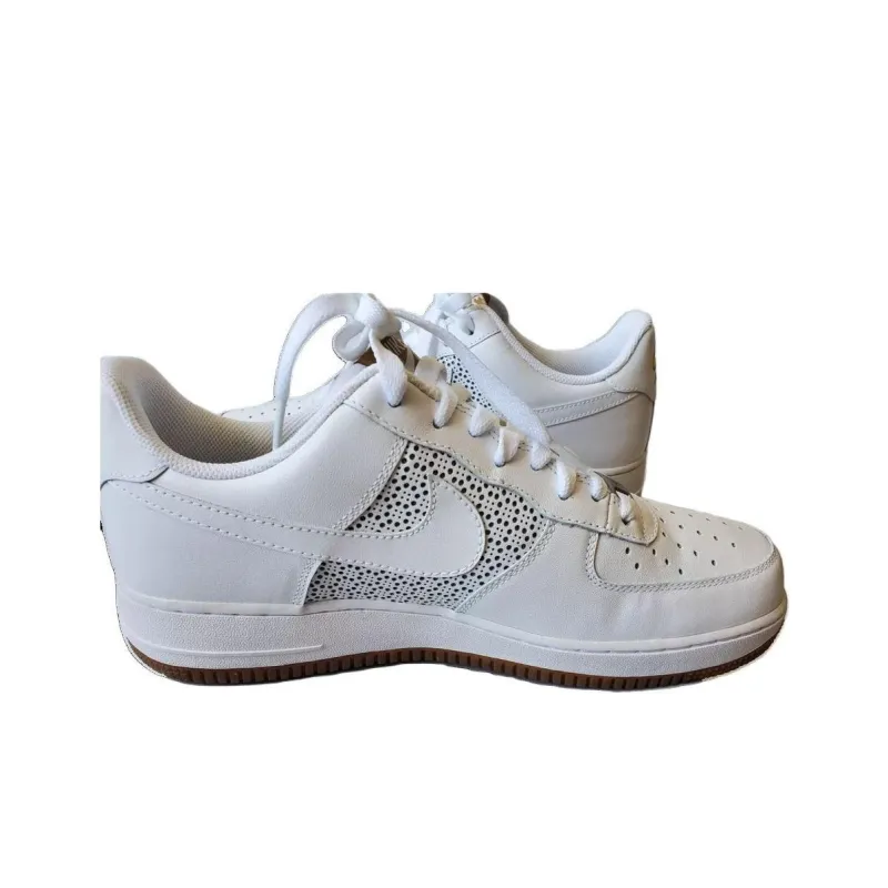Nike Air Force 1 Low Perforated Sidepanels White Gum-2