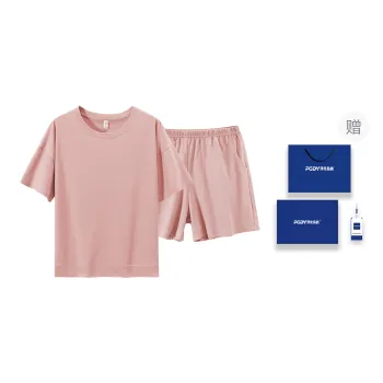 Floating Light Islands Pajama Set Women's Gift Box Set Light Pink