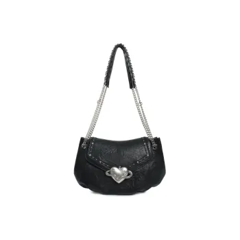 VFVF BAG OFFICAL Eco Friendly PU Pleated Dumpling Bag Shoulder Bag Medium Size Women's Black/White/Purple