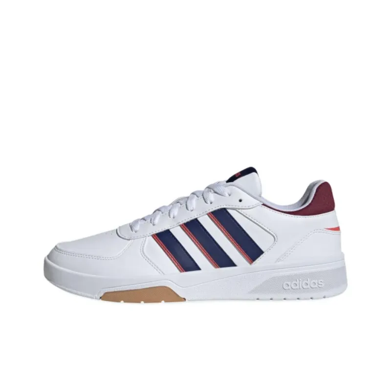 Adidas VL COURT 2.0 Low Top Skateboard Shoes Men's White Blue-0