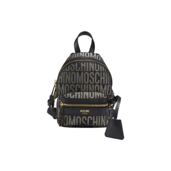 MOSCHINO Fabric Backpack Small Size Women's Black
