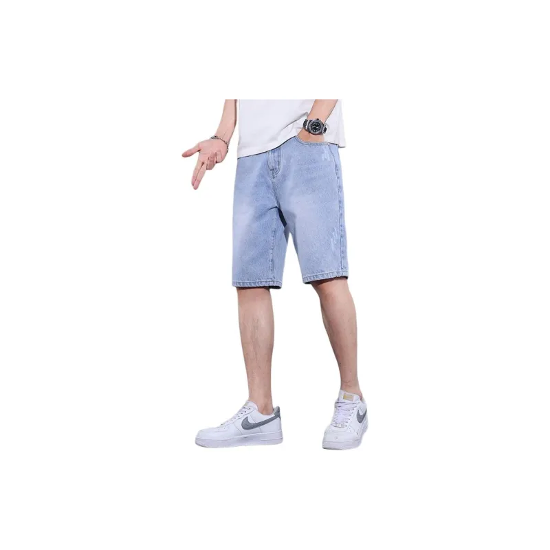 【dme】 Denim Shorts Men's Sky Blue-1