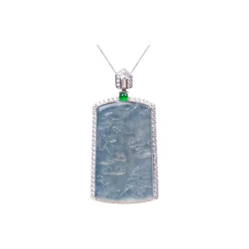 Clear Snow Ice Glutinous Necklaces Unisex