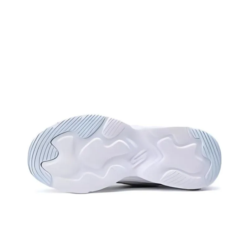 Skechers Cushioned Anti Slip Wear Resistant Lightweight Height Increasing Low Top Chunky Sneakers Women's White Orange-4