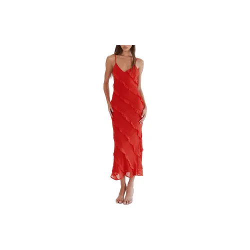 PRINCESS POLLY Slip Dresses Women's Red