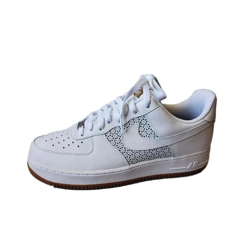 Nike Air Force 1 Low Perforated Sidepanels White Gum-0