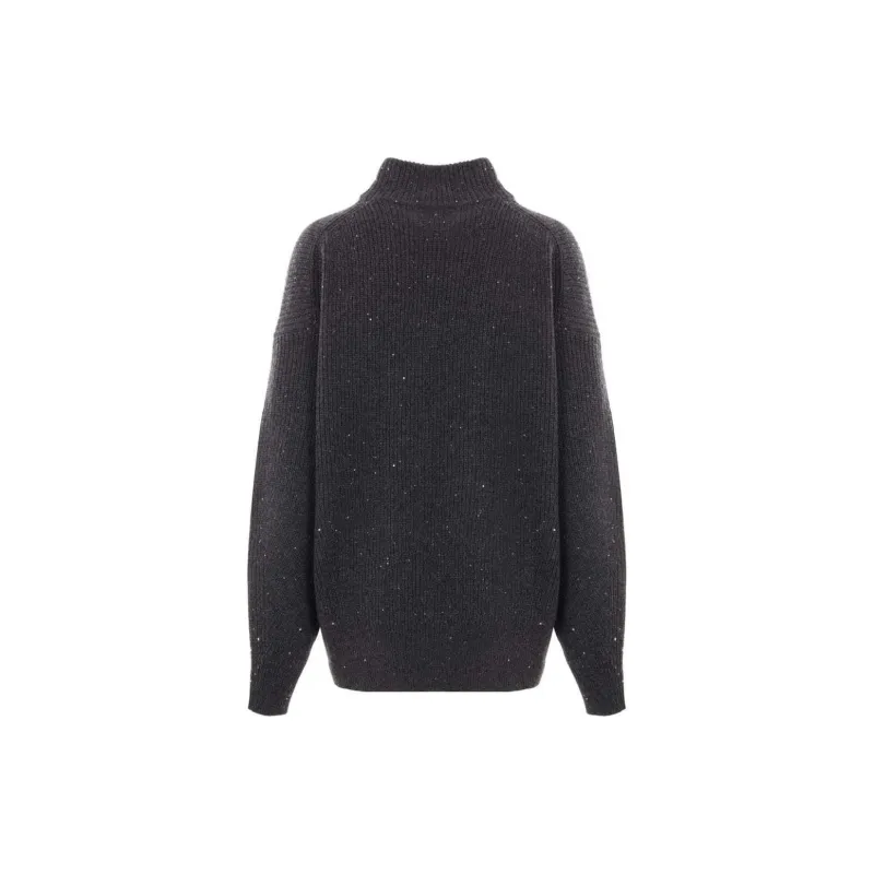 Brunello Cucinelli Sequin embellished High neck Jumper-1
