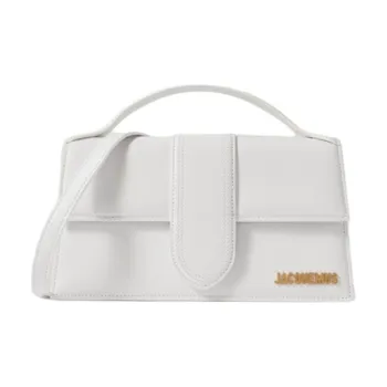 Jacquemus Cow Leather Shoulder Bag Crossbody Bag Handbag Medium Size Women's White/Black