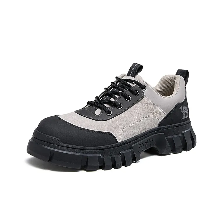 CAMEL Work Boots Men Low Top Light Gray/Dark Gray-1