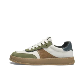 Cabbeen Casual Flat German Army Breathable Low Top Skateboard Shoes Men's Olive