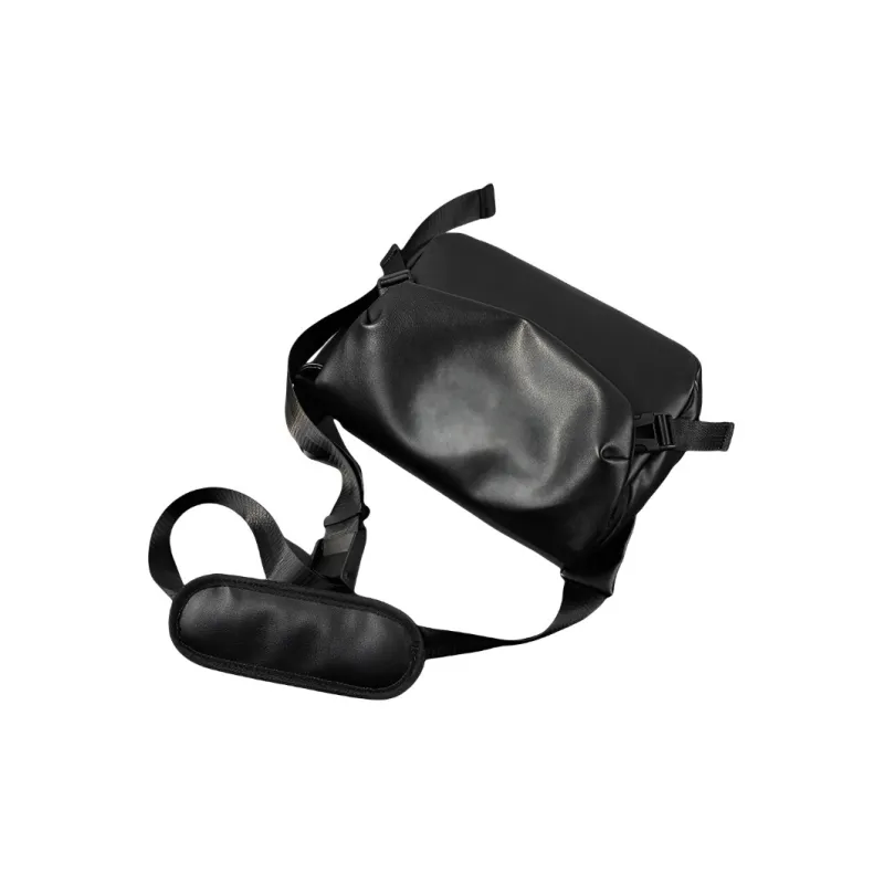 CMLZIUA PU Crossbody Bag Large Size Unisex Black-4