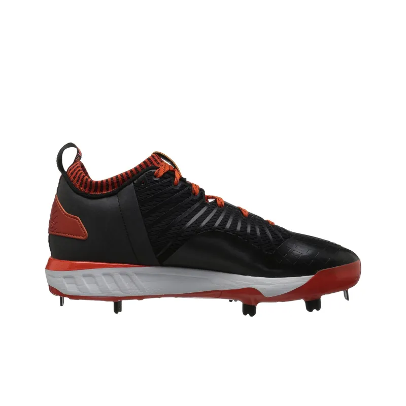 Adidas Boost Icon 3 Baseball Cleats 'Black Orange'-1