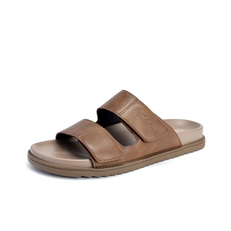 Satchi Quick Drying Slip Resistant Abrasion Resistant Odor Resistant Slide Slippers Men's Brown-1