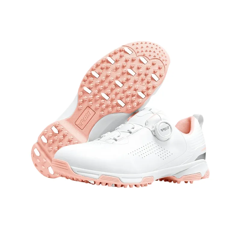 PGM Low Top Golf Shoes Women's White Pink-3