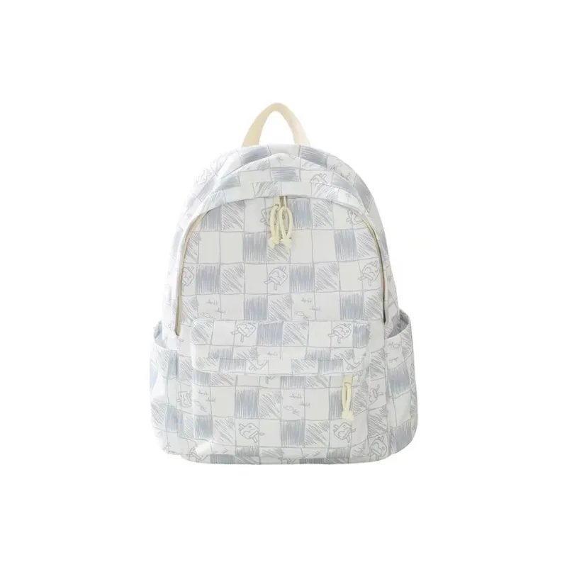 GEERDUN Polyester Cotton Blend Backpack Unisex Black/Gray/Blue/Coffee-0