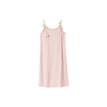 MOOLMEYNO Summer Pad Outerwear Ready Nightgown Women's Pink