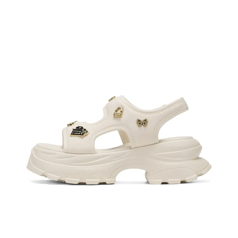 GG CC Casual Shoes Rhinestone Platform Sports Chunky Sandal Women's-6