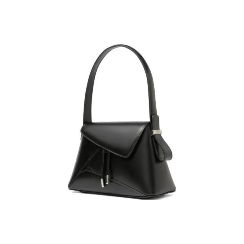 Staccato ROBERTWUN Collaboration Cow Leather Handbag Shoulder Bag Medium Size Women's Armor Black/Siberian White-1