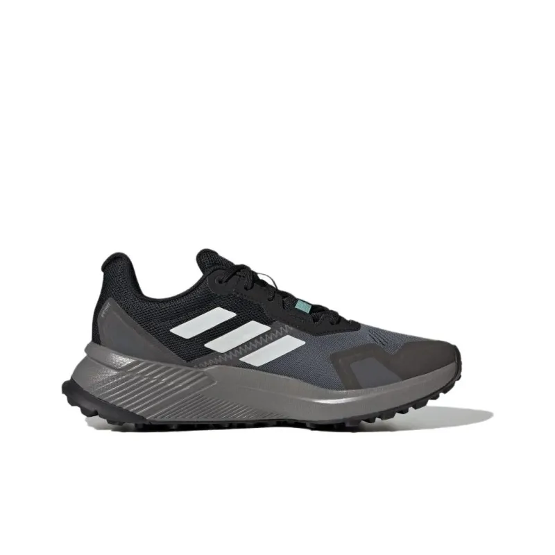 Adidas Abrasion Resistant Low Top Running Shoes Women's Black Gray-1