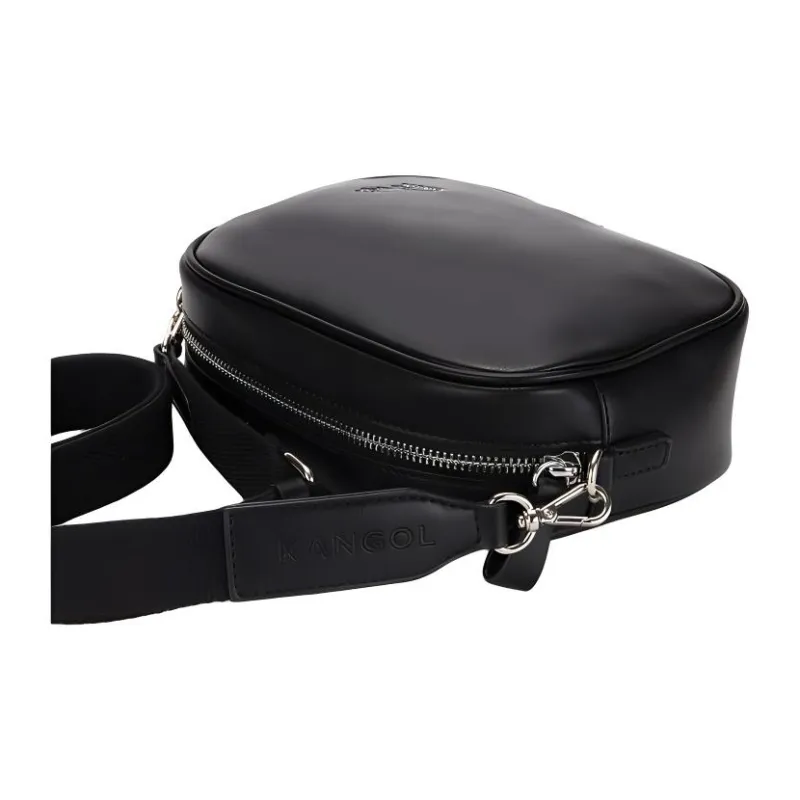 KANGOL Synthetic Leather Shoulder Bag Crossbody Bag Women's Black-3