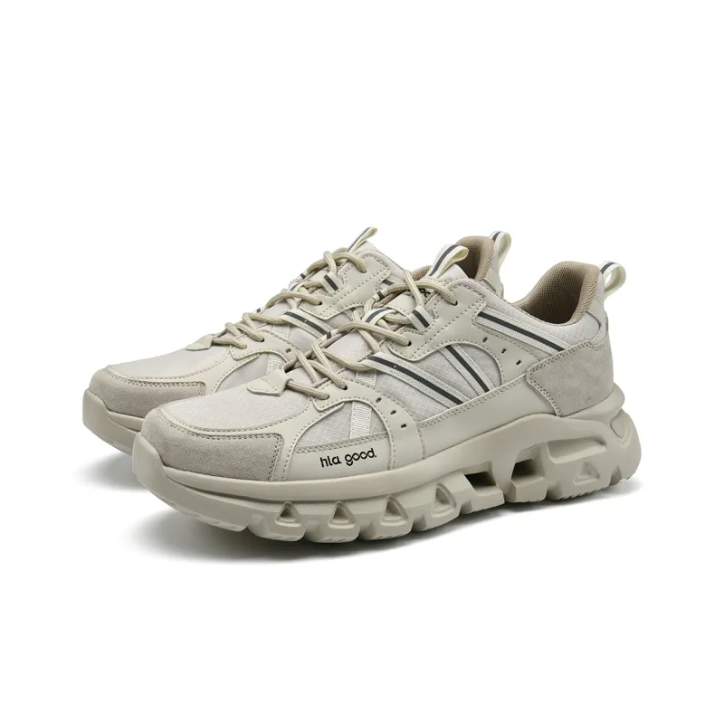 HLA Breathable Mesh Patchwork Lightweight Height Increasing Running Shoes Casual Shoes Men's-7
