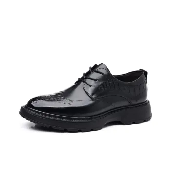 MODENGPAN Dress Shoes Men Low Top Brown/Black