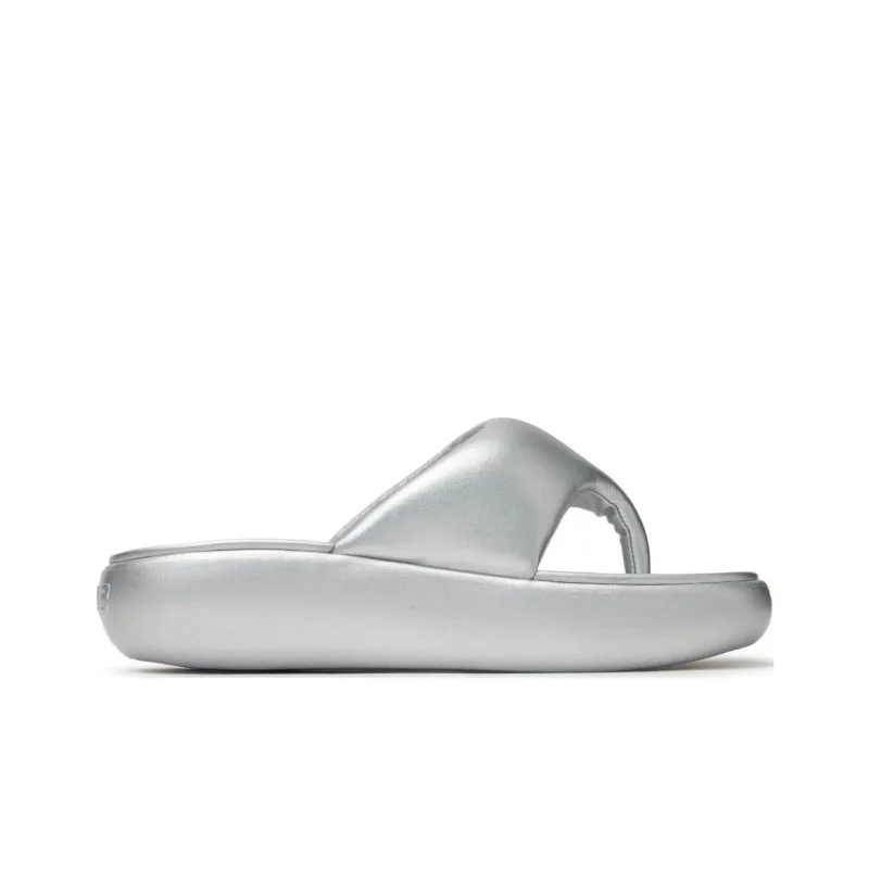 MLB New York Yankees Abrasion Resistant Slip Resistant Flip Flops Unisex Silver-1
