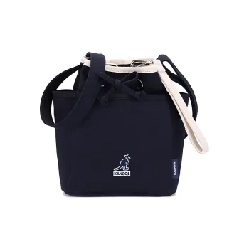 KANGOL Cotton Patchwork Canvas Canvas Bag Bucket Bag Handbag Women's Marine Blue