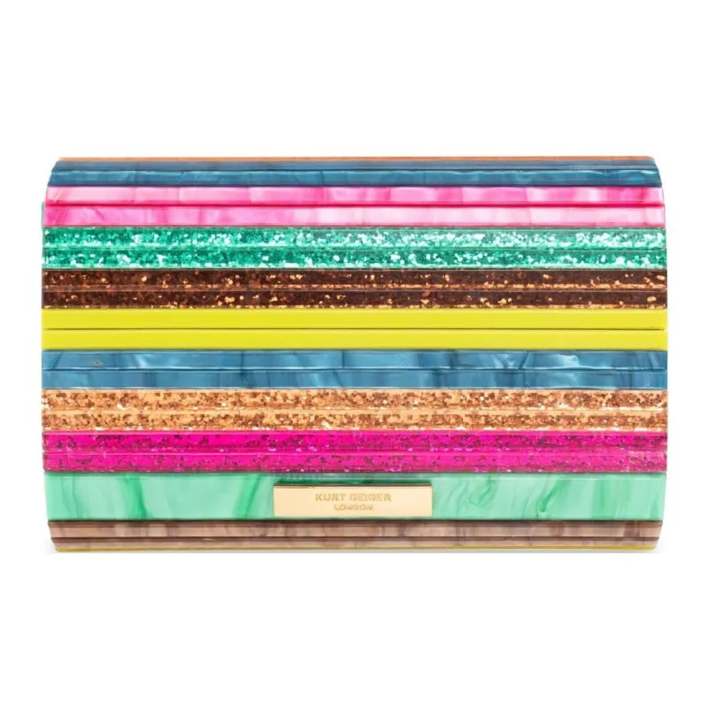 Kurt Geiger London Plexiglass Clutch, Shoulder Bag, Crossbody Bag Women's Multicolor-2