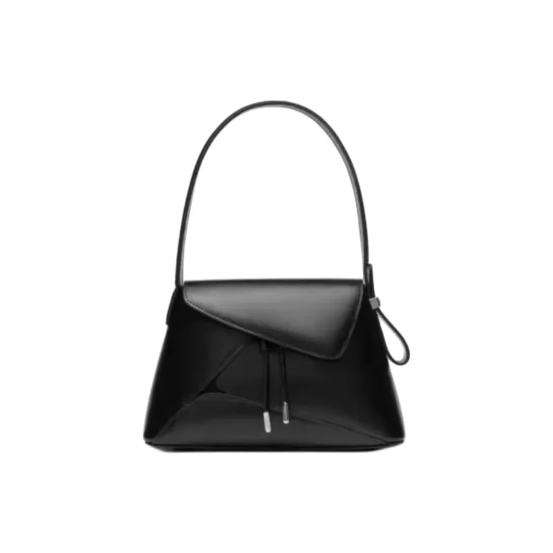 Staccato ROBERTWUN Collaboration Cow Leather Handbag Shoulder Bag Medium Size Women's Armor Black/Siberian White-0