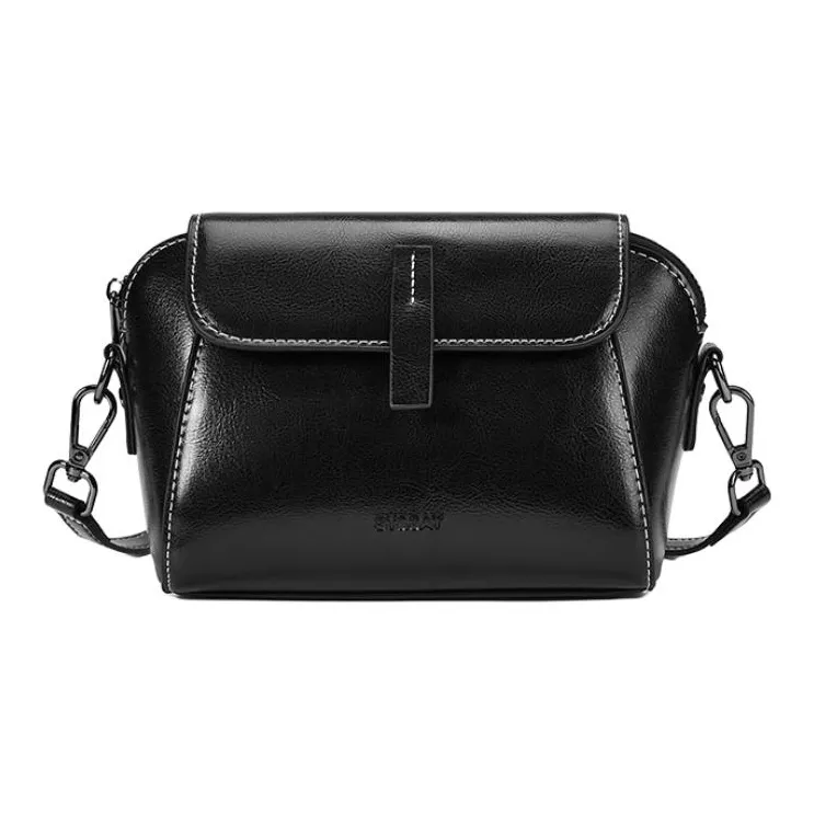 ST&SAT Cow Leather Crossbody Bag Shoulder Bag Small Size Women's Elegant White/Coffee/Elegant Black-8