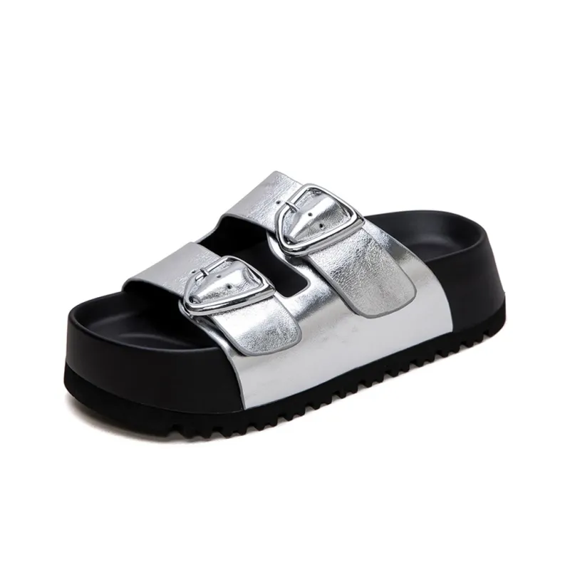 Jay Abrasion Resistant Slide Slippers Women's Silver-1