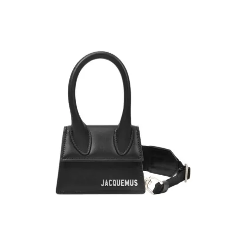 Jacquemus Leather One Shoulder Handbag, Crossbody Bag Women's Black